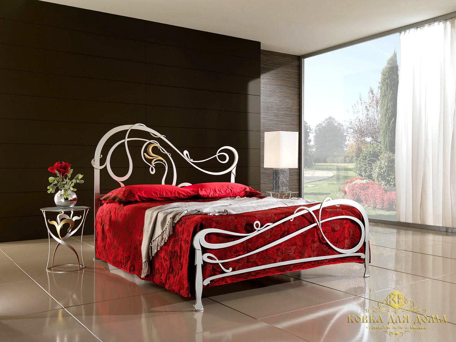 Дизайн спальни с кованой кроватью – секреты оформления